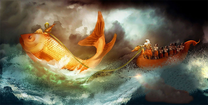 Satyavrata-Boat-Vishnu-Fish.jpg